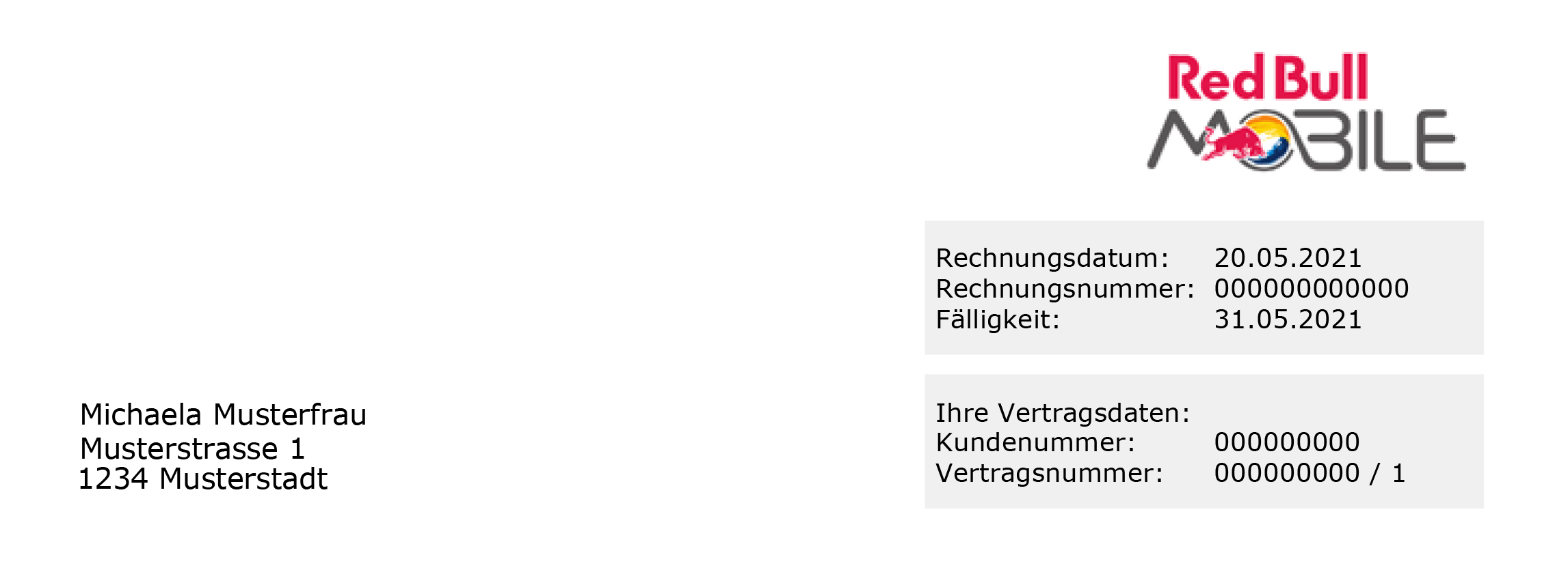 Red Bull Mobile Rechnung